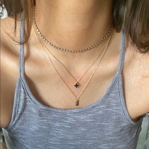 dainty silver choker
